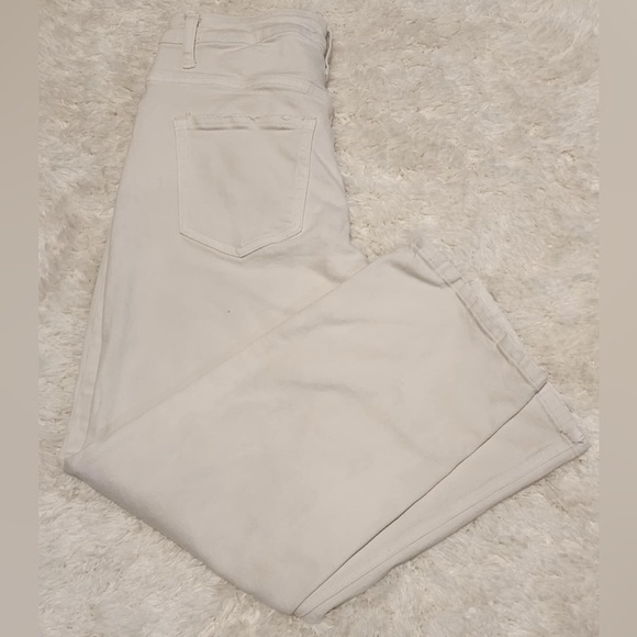 LOS ANGELES VERVET High-rise Straight Crop Stretch Cream Sz. 30x26 EUC - Picture 10 of 10